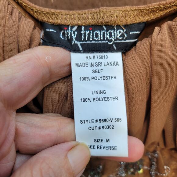 City Triangle Brown Dress size M runs small Prom Homecoming Or Other Events - Picture 5 of 10